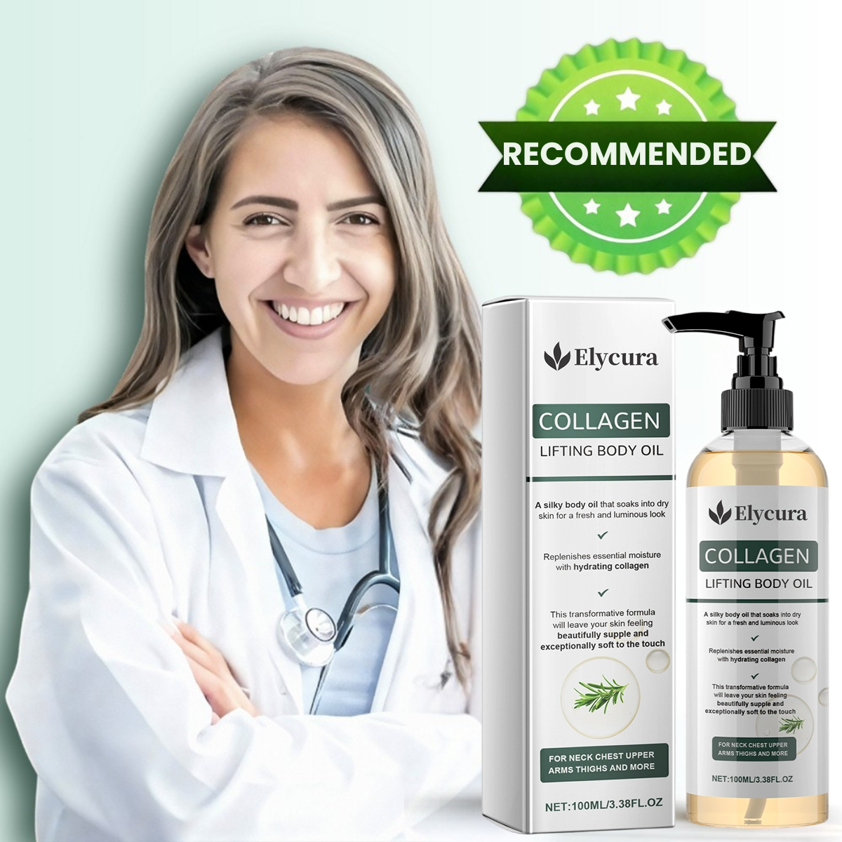 Elycura™ Collagen Oil Tightens and lifts sagging skin by 98% within 24 hours