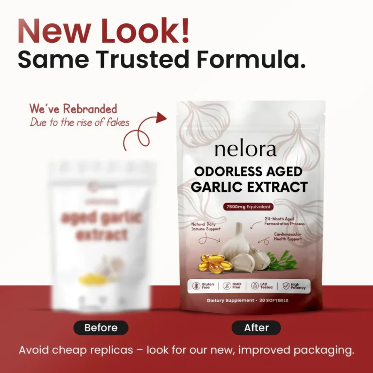 Nelora™ Aged Garlic Extract – 7500mg Odorless Softgels