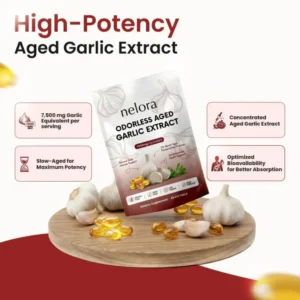 Nelora™ Aged Garlic Extract – 7500mg Odorless Softgels