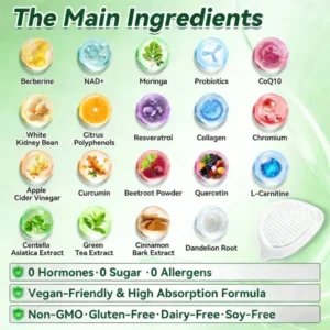 VanishLux Moringa Berberine X NAD+ Nano Microneedle Patch