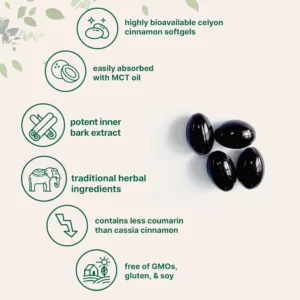 Resia Ceylon Cinnamon 7200mg Equivalent with MCT Oil