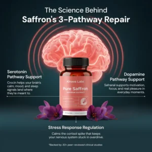Kinova Labs Pure Saffron Extract Capsules with Crocin & Safranal