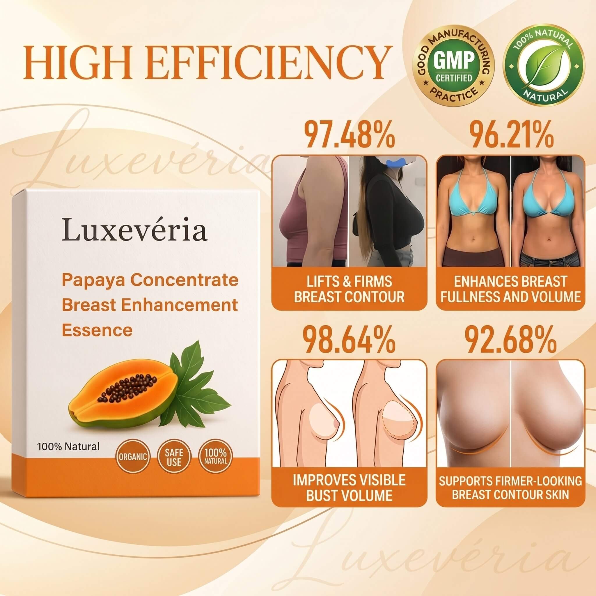 Luxevéria Papaya Concentrate Breast Enhancement Essence