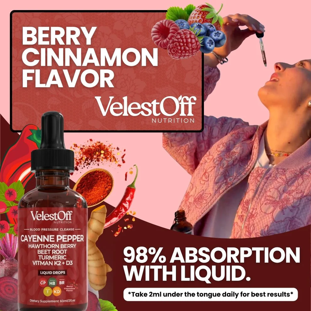 VelestOff Cayenne Pepper Blood Pressure Cleanse Drops