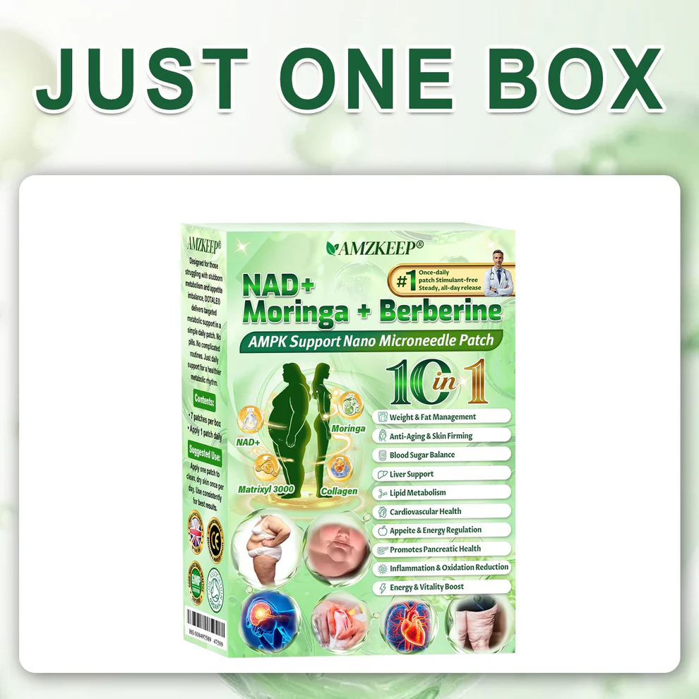 Amzkeep NAD+ Moringa Berberine AMPK Support Patch