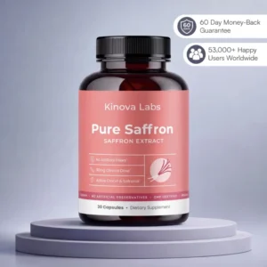 Kinova Labs Pure Saffron Extract Capsules with Crocin & Safranal