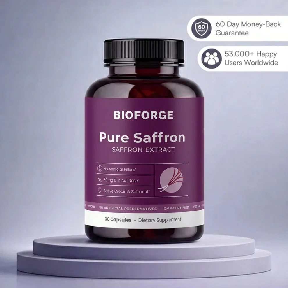 BIOFORGE Pure Saffron & Safranal Extract Capsules with Crocin