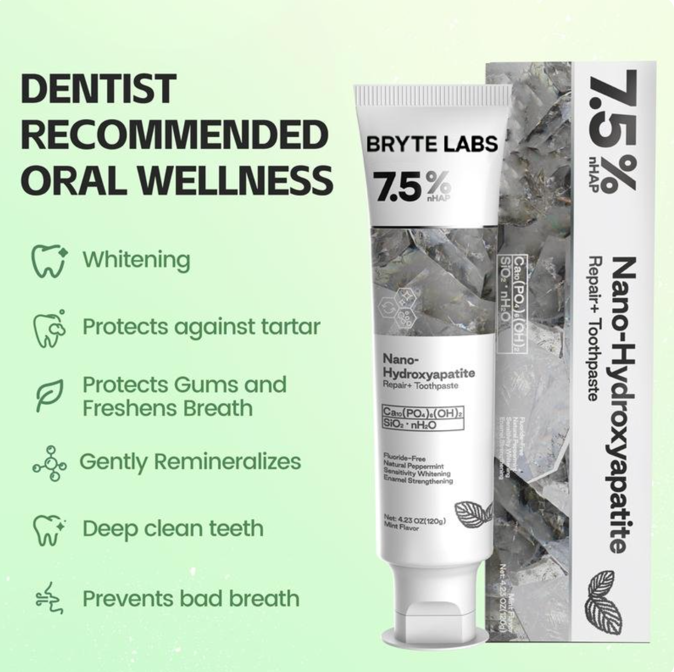 Bryte Labs Nano-Hydroxyapatite Repair Toothpaste