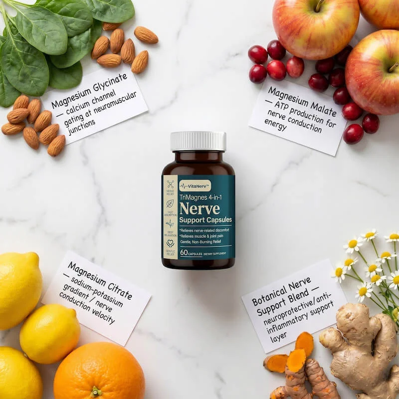 VitaNerv TriMagnes 4-in-1 Nerve Support Capsules