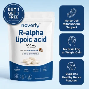Noverly R-alpha Lipoic Acid | 600mg Pure R-Form Softgels